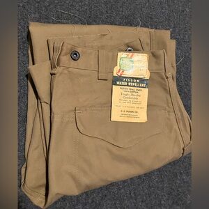 Filson double tin lot 67 pants, 32 waist unhemmed with tags made in USA